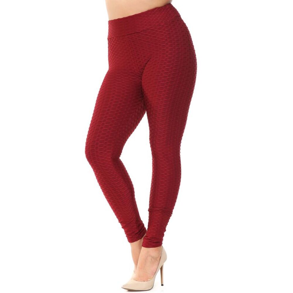 World of Leggings Scrunch Butt High Waisted Plus Size Leggings